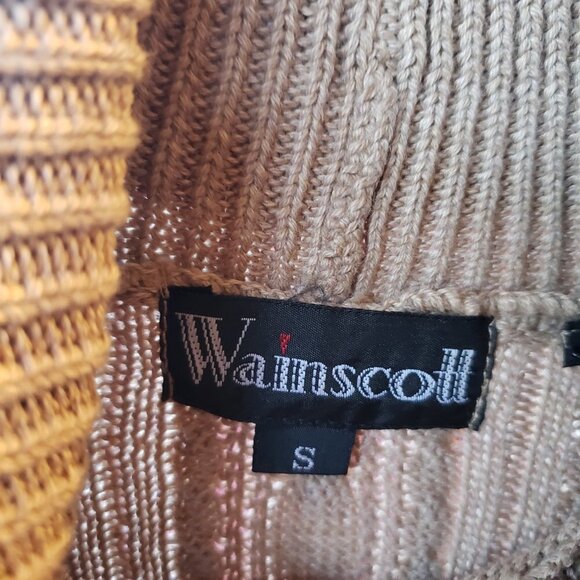 Ladies WAINSCOTT Cable Knit Turtleneck Sweater in Tan - S - Picture 5 of 5